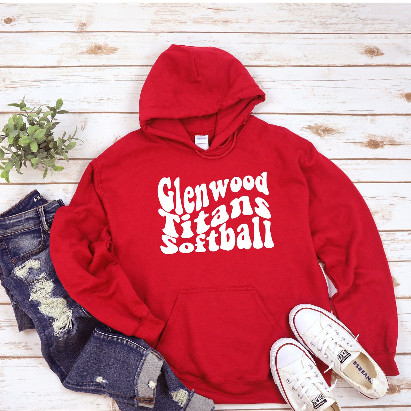 Retro Glenwood Titans Softball Hoodie