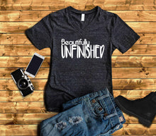 Load image into Gallery viewer, Beautifully Unfinished Crewneck Tee- Positive Quotes
