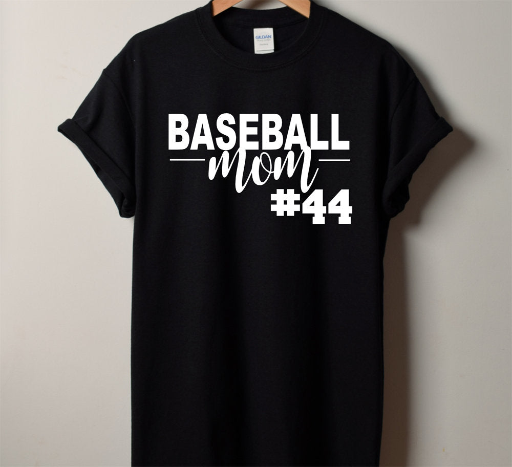 Baseball MOM Shirt with Number